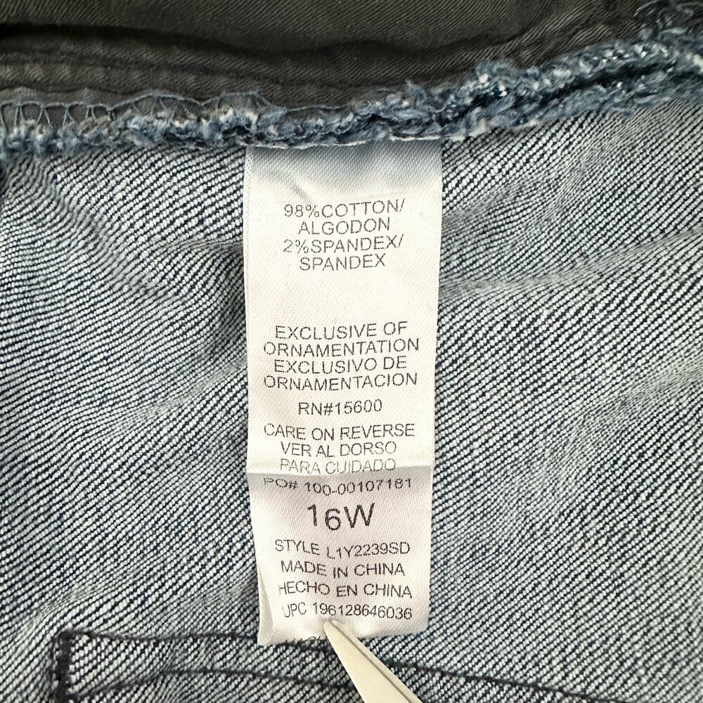 Wit & Wisdom Ab-Solution Cuffed Straight Leg Jeans, Size 16W - Picture 9 of 11